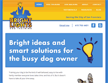 Tablet Screenshot of brightlightsdogtraining.com